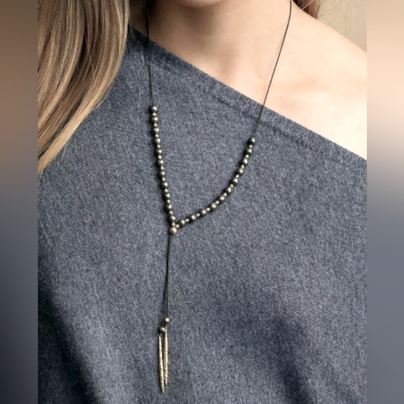 🆕 Gorjana Power Gemstone Pyrite Beaded Necklace - Picture 4 of 10